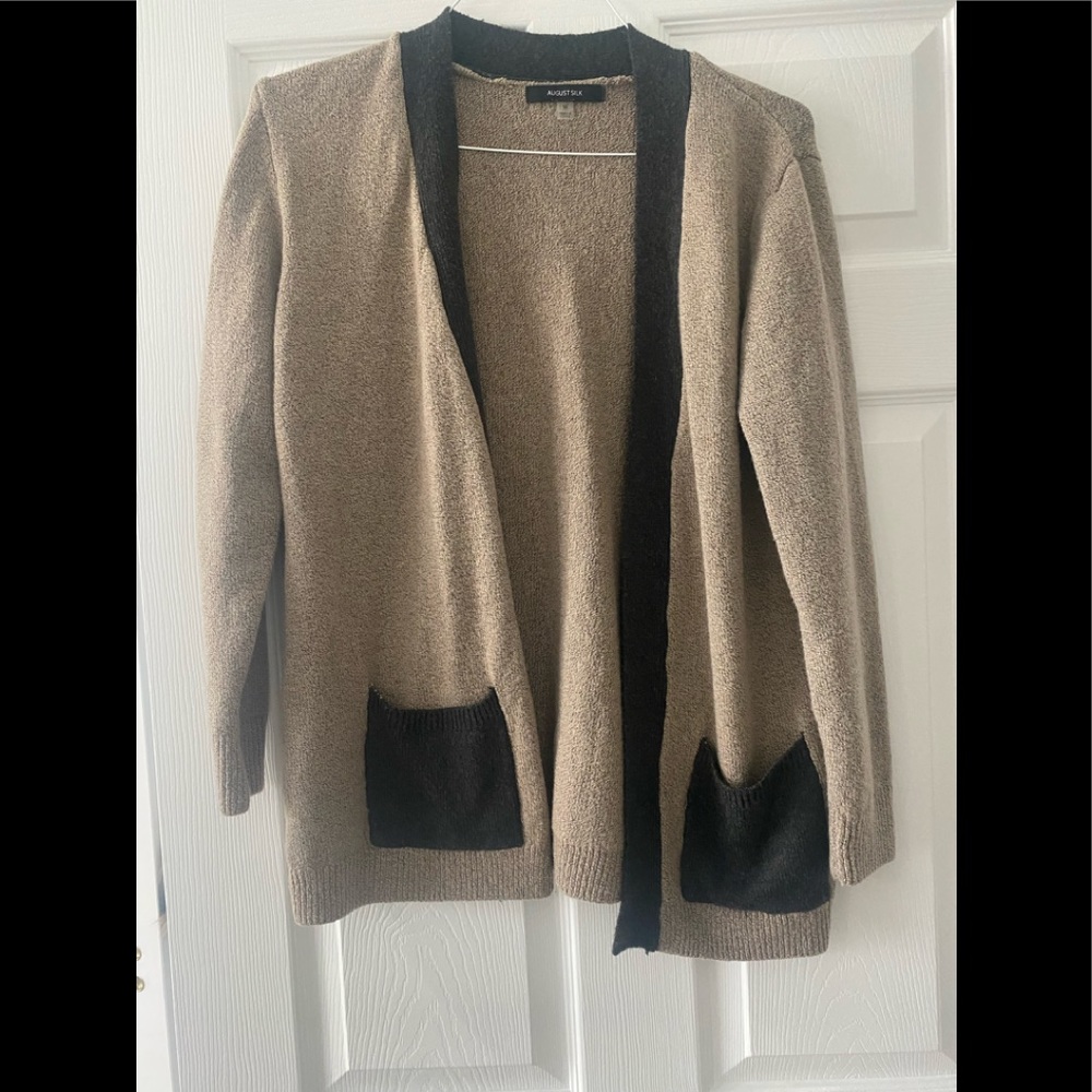 August silk cardigan medium
